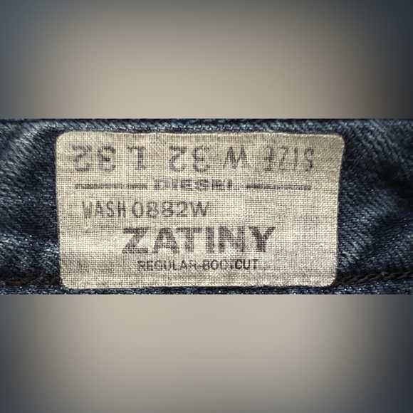 Diesel Men's 32x32 Zatiny Blue Button Fly Straight Leg Denim Jeans - Picture 10 of 10